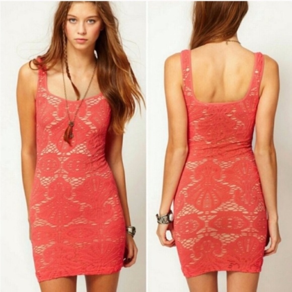 Free People Dresses & Skirts - Free People | Intimately Pink Lace Bodycon Dress